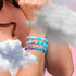 Sky Blue | .925 Sterling Silver | Deluxe Firefly Glass Mushroom Bracelet